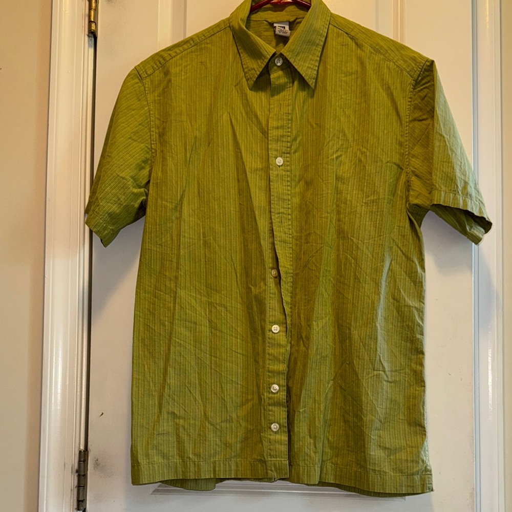 GAP Green Casual Button Down Shirt Lightweight Cotton